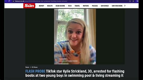 kylie strickland nudes|TikTok star Kylie Strickland, 30, arrested for flashing boobs at two ...